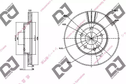 Тормозной диск DJ PARTS BD1134